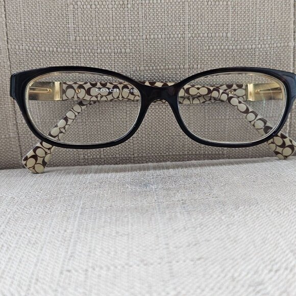 Coach Eyeglasses Frame Dark Tort/Dark Tort Sand Sig C HC6061 EMMA Glasses - Picture 4 of 11